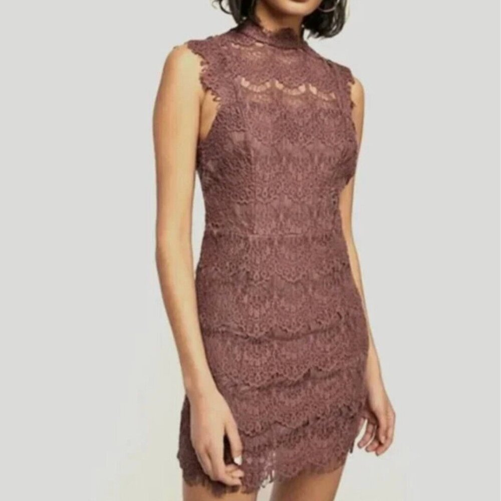Intimately Free People Lace Daydream Dress Purple Mauve Open Back Small